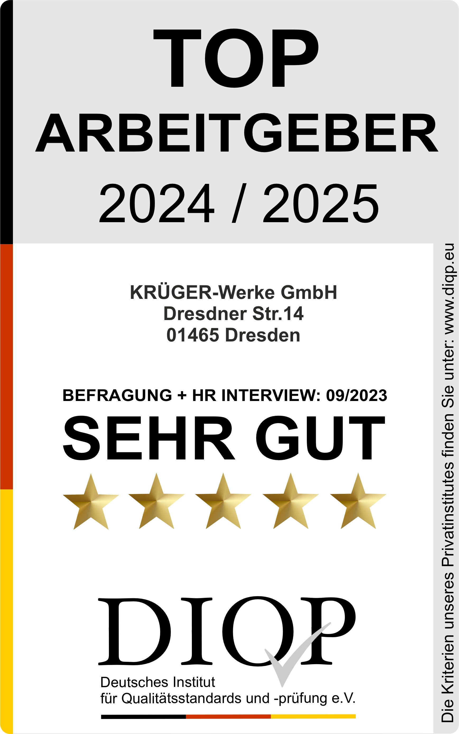 KRÜGER-Werke GmbH - Top Arbeitgeber Siegel